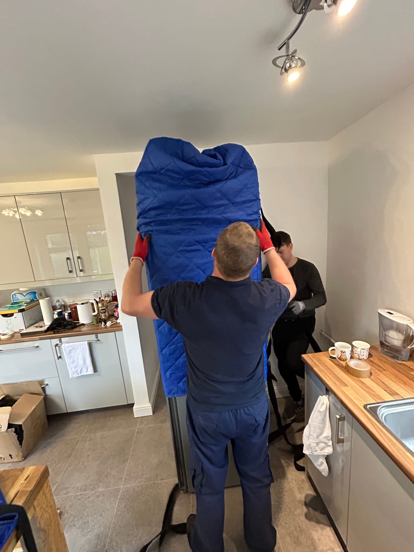 Wrapped furniture ready for transport